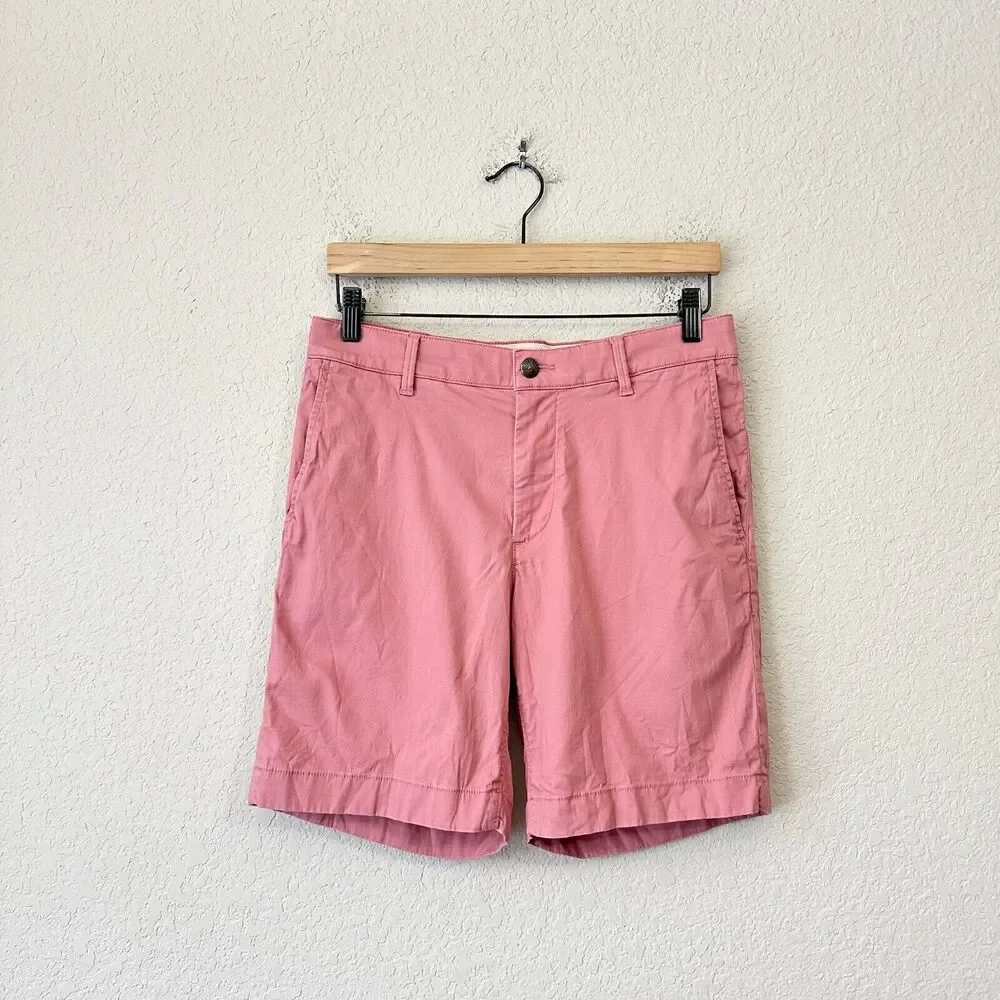 FAHERTY Island Life Shorts Dusty Rose Stretch Chino Performance Preppy